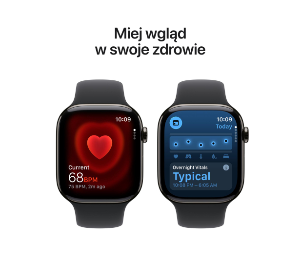 APPLE Apple Watch Series 11 GPS + Cellular 46mm Tytanowa koperta (łupkowy) + sportowa opaska (czarna)- rozmiar S/M - 1362440 - zdjęcie 5